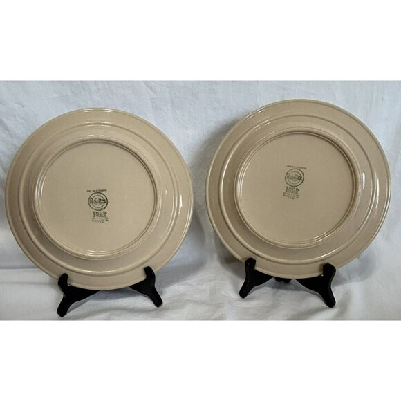 2 VINTAGE SHENANGO CHINA INCA WARE 9” Dinner Plates RESTAURANT Quality Beige - Picture 3 of 6